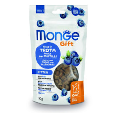 Ласощі для кошенят Monge Gift Cat Kitten форель з чорницею