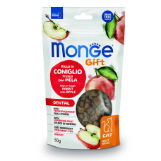 Ласощі для котів Monge Gift Cat Dental кролик з яблуком