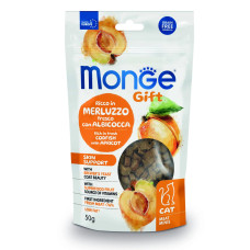 Ласощі для котів Monge Gift Cat Skin support тріска з абрикосами