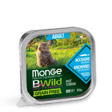 Паштет для котів Monge Cat Wet Bwild Grain Free Adult Анчоус 100 г