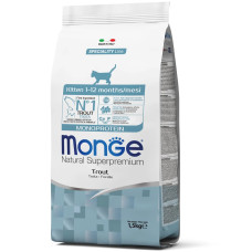 Сухий корм для кошенят Monge Cat Monoprotein Kitten з фореллю 1.5 кг