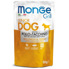 Вологий корм для цуценят Monge Dog GRILL Puppy & Junior курка з індичкою курка з індичкою 100 г