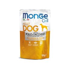 Вологий корм для собак Monge Dog GRILL курка з індичкою 100 г