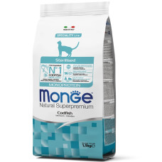 Сухий корм для стерилізованих котів Monge Cat Monoprotein Sterilised з Тріскою 1.5 кг