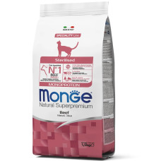 Сухий корм для стерилізованих котів Monge Cat Monoprotein  Sterilised з Яловичиною 1,5 кг
