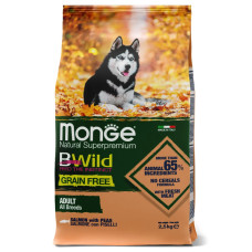 Сухий корм для собак Monge Dog Bwild Grain Free Лосось 15 кг