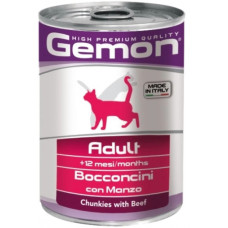 Вологий корм для котів Gemon Cat Wet Adult Яловичина 415 г