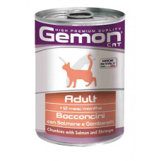 Вологий корм для котів Gemon Cat Wet Adult Лосось, креветки 415 г