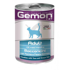 Вологий корм для котів Gemon Cat Wet Adult Тунeць, океанічна риба 415 г
