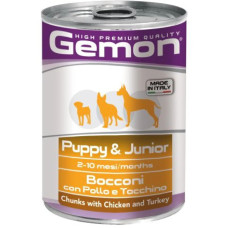 Консерва для собак Gemon Dog Puppy  Junior Курка, індичка 415 г
