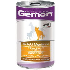 Консерва для собак Gemon Dog Wet Maxi Adult Курка з індичкою 1.25 кг