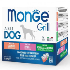 Вологий корм для собак Monge Dog GRILL MIX Лосось, ягня, свинина 1.2 кг