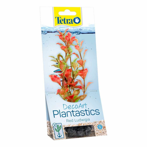 Декорація для акваріума Tetra DecoArt Plantastics рослина з обважнювачем «Red Ludwigia» M 23 см (пластик)