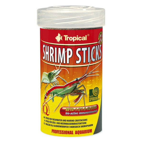 Сухий корм для креветок та раків Tropical в паличках «Shrimp Sticks» 100 мл