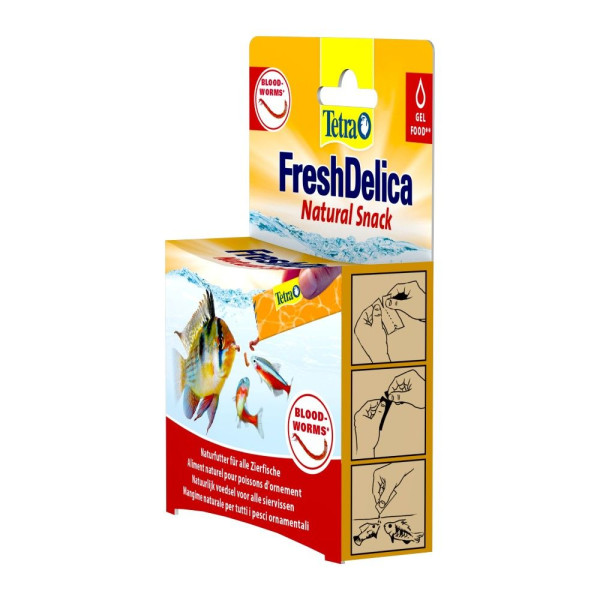 Ласощі для риб Tetra Fresh Delica желе мотиль 48 г