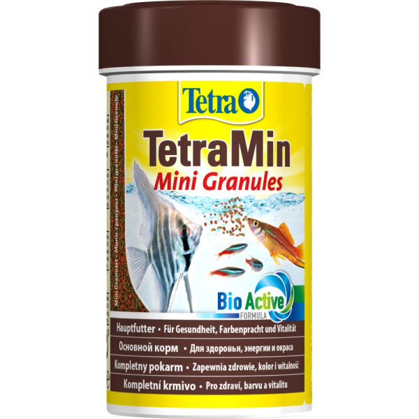 Сухий корм для акваріумних риб Tetra в гранулах «TetraMin Mini Granules» 100 мл (для всіх акваріумних риб)