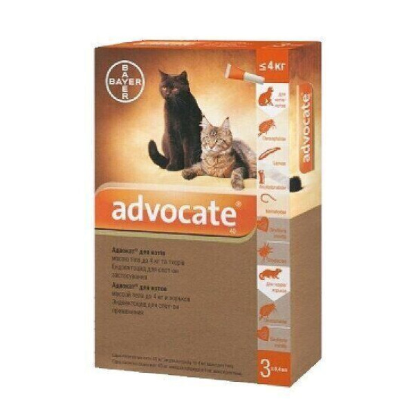 Краплі на холку для кролів Elanco Bayer Advocate до 4 кг, 1 шт - rds