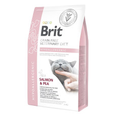 Сухий корм для котів, при харчовій алергії Brit GF Veterinary Diet Hypoallergenic 2 кг - лосось