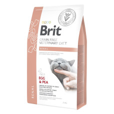 Сухий корм для котів, при захворюваннях нирок Brit GF Veterinary Diet Renal 2 кг - яйце