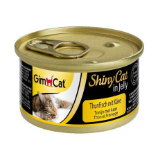 Вологий корм для котів GimCat Shiny Cat 70 г - тунець та сир