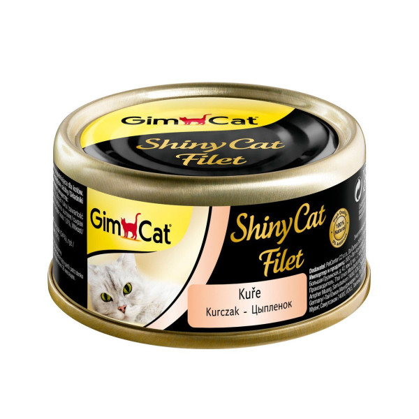 Вологий корм для котів GimCat Shiny Cat Filet 70 г - курка