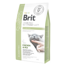 Сухий корм для котів, при цукровому діабеті Brit GF Veterinary Diet Diabetes 2 кг - курка