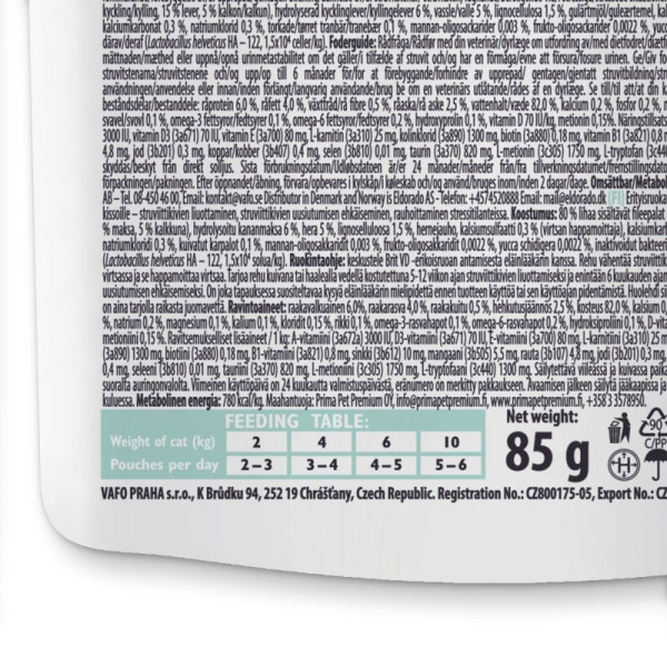 Вологий корм для котів Brit GF VetDiet Urinary and Stress Relief pouch 85 г - індичка 12шт