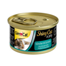 Вологий корм для котів GimCat Shiny Cat 70 г - курка та креветки