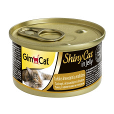Вологий корм для котів GimCat Shiny Cat 70 г - тунець, креветки та солод
