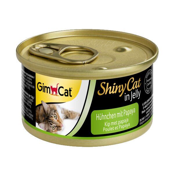 Вологий корм для котів GimCat Shiny Cat 70 г - курка та папайа