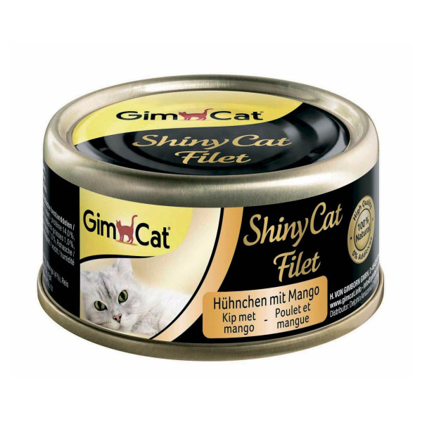 Вологий корм для котів GimCat Shiny Cat Filet 70 г - курка та манго