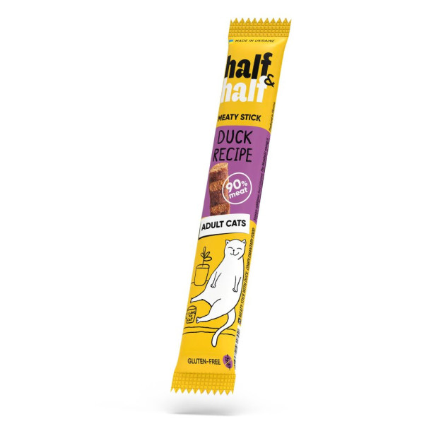 Набір кормів і ласощів для котів Half&Half Турботливий 760 г - асорті