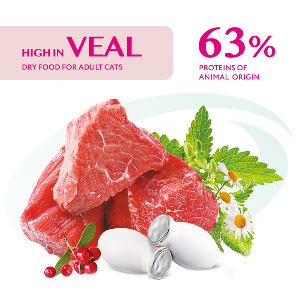 Сухий корм для дорослих котів Optimeal Adult Cat High in Veal 1,5 кг (телятина)