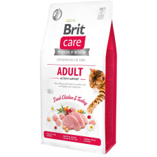 Сухий корм для котів Brit Care Cat GF Adult Activity Support 7 кг - курка і індичка
