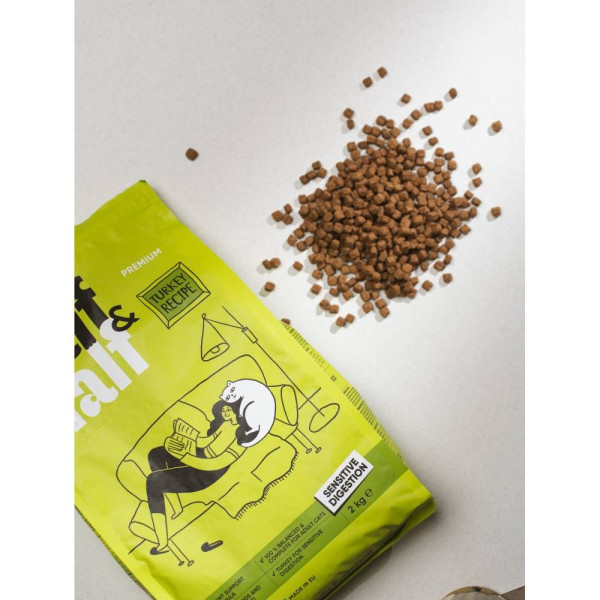 Сухий корм для котів Half&Half Sensitive Digestion 2 кг - індичка