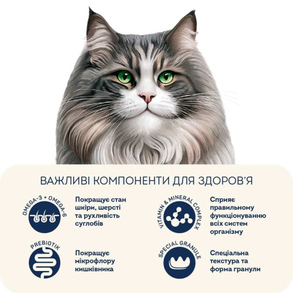Сухий корм для котів Home Food Adult Hairball Сontrol for Sterilised 400 г - індичка та ягоди
