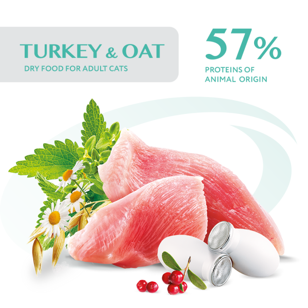 Сухий корм для стерилізованих котів Optimeal Adult Cat Sterilised Turkey With Oat 1,5 кг - індичка та овес
