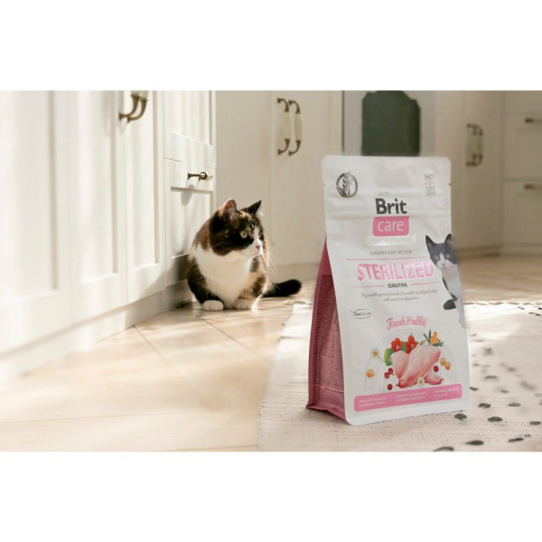 Сухий корм для котів Brit Care Cat Grain Free Sterilized Sensitive 400 г - кролик