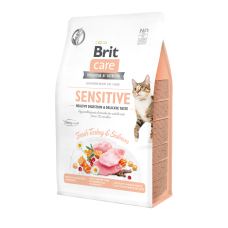 Сухий корм для вибагливих котів Brit Care Cat GF Sensitive HDigestion & Delicate Taste 400 г - індичка і лосось
