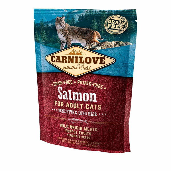 Сухий корм для котів Carnilove Cat Sensitive and Long Hair 400 г - лосось