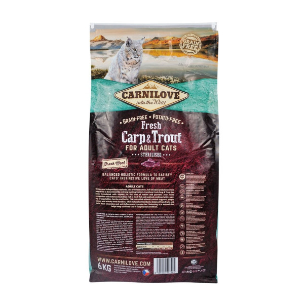 Сухий корм для котів Carnilove Fresh Sterilised for Adult 6 кг - риба