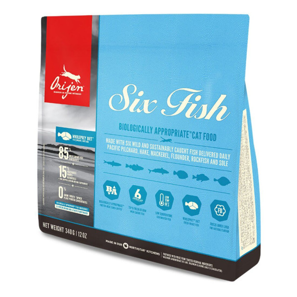 Сухий корм для котів Orijen Six Fish 340 г - риба
