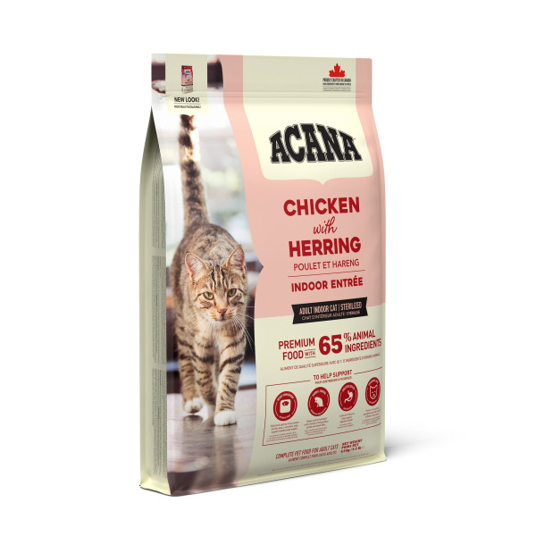 Сухий корм для котів Acana Indoor Entree 4,5 кг - курка та оселедець