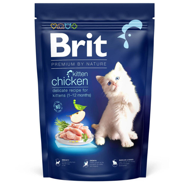 Сухий корм для кошенят Brit Premium by Nature Cat Kitten 1,5 кг - курка