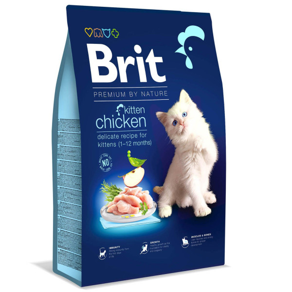 Сухий корм для кошенят Brit Premium by Nature Cat Kitten 8 кг - курка
