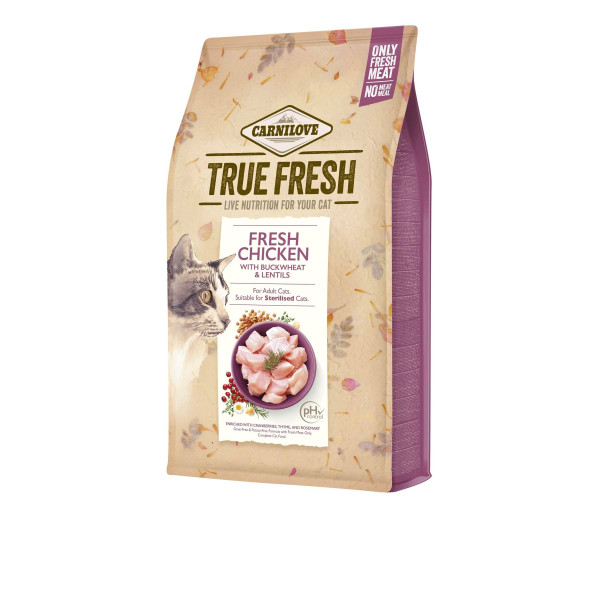Сухий корм для котів Carnilove True Fresh Cat 4,8 кг - курка