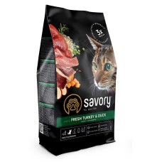 Сухий корм для котів Savory Adult Gourmand 400 г - індичка та качка