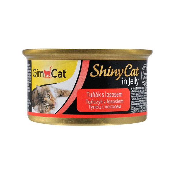 Вологий корм для котів GimCat Shiny Cat 70 г - лосось та тунець