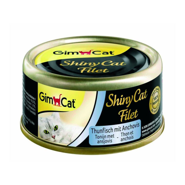 Вологий корм для котів GimCat Shiny Cat 70 г - тунець та анчоус