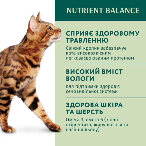 Вологий корм для котів Optimeal pouch 85 г - кроликом у морквяному желе